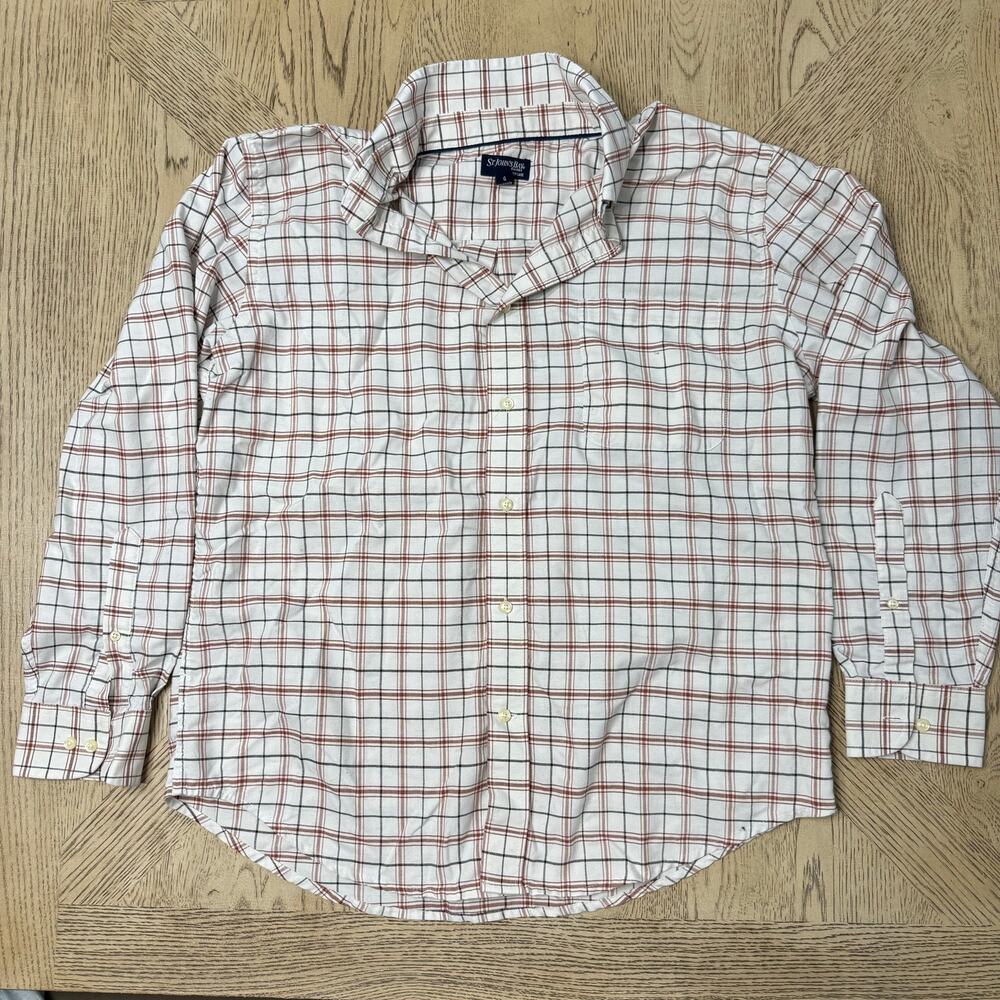 St. John's Bay Easy Care Large Plaid Long Sleeve Button Front Shirt